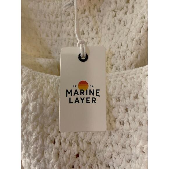 NWT Marine Layer Caro Cropper Crochet Tank Ivory Stripe Rainbow size XL - Picture 8 of 8